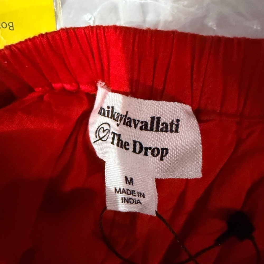 Women's Red Mini Bubble Skirt - Stretch Waist - Picture 6 of 7